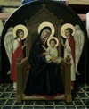 Икона Богородица на троне