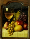 Натюрморт с вином и виноградом 
